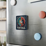 Flag Village Portugal National Flag Ceramic Magnet 2"x2"