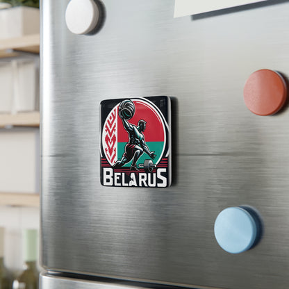 Flag Village Belarus Flag Sporting Porcelain Magnet, Square BLR0006