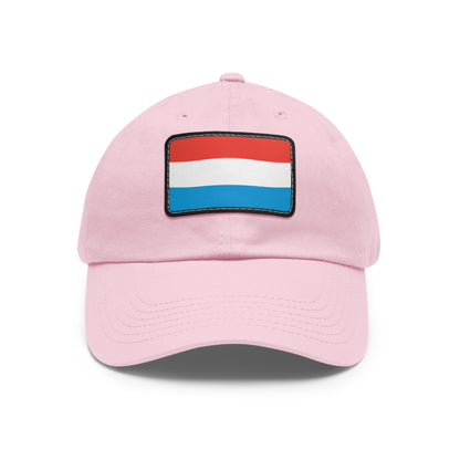 Flag Village Luxembourg Flag Hat Cap with Leather Patch