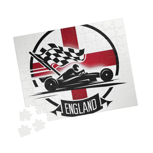 Flag Village ENGLAND Racing Car Sporting Flag Puzzle (110, 252, 520, 1014-piece) GBR0014