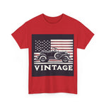 Flag Village USA Vintage Car Flag T-SHIRT Heavy Cotton Tee USA0004