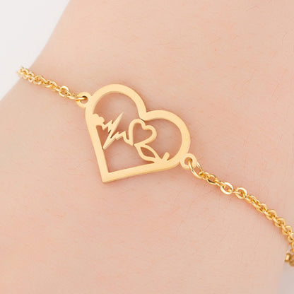 Flag Village Gold Color Charms Bracelet Femme Stainless Steel Women Jewelry Lucky Origami Elephant Bracelets Friendship Gifts