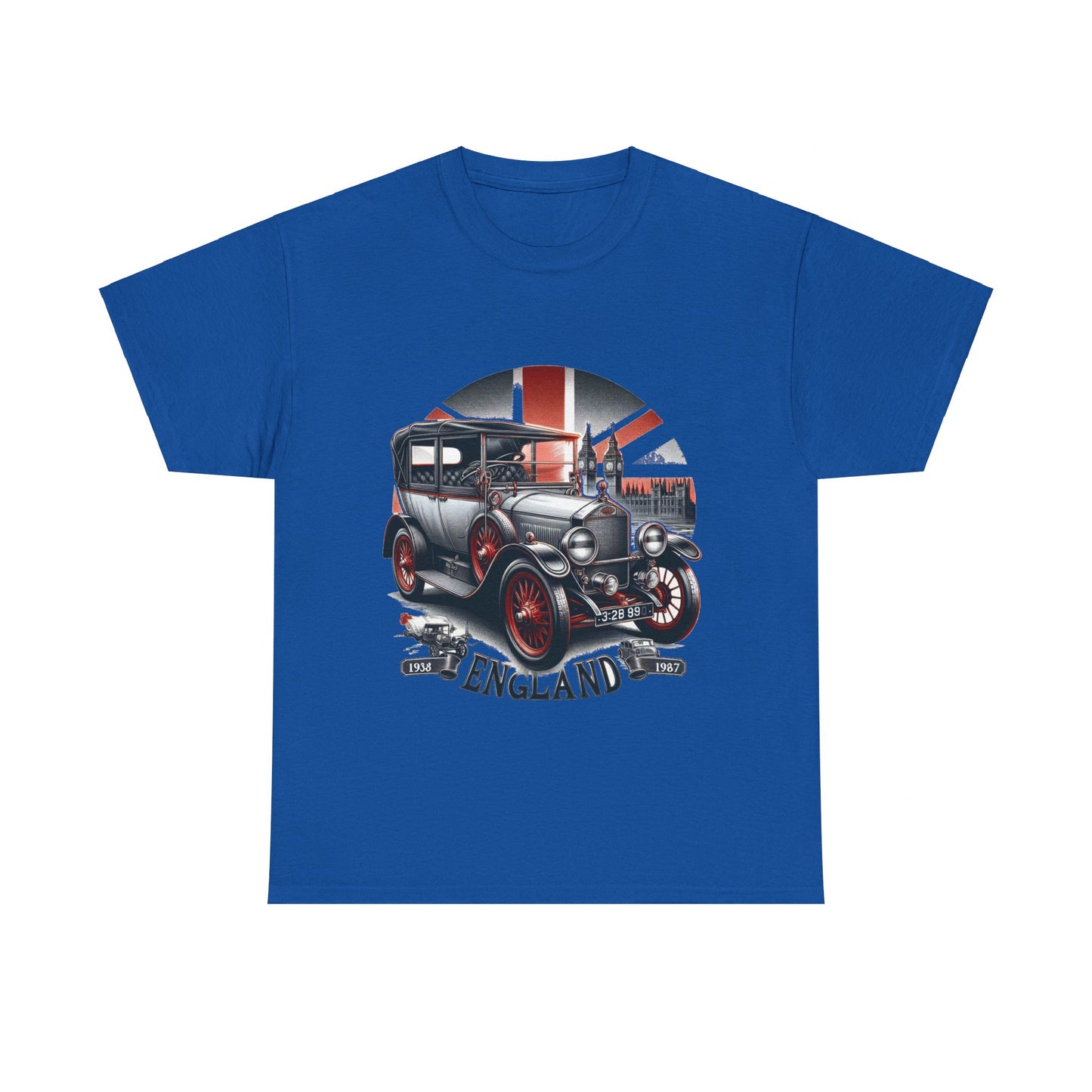Flag Village UK Vintage Car Flag T-SHIRT Heavy Cotton Tee UK0014