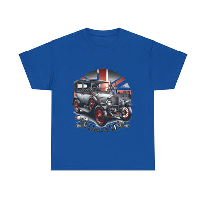 Flag Village UK Vintage Car Flag T-SHIRT Heavy Cotton Tee UK0014