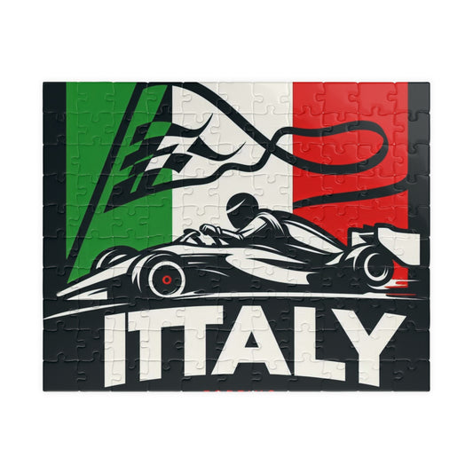 Flag Village Italy Racing Car Sporting Flag Puzzle (110, 252, 520, 1014-piece) ITA0011