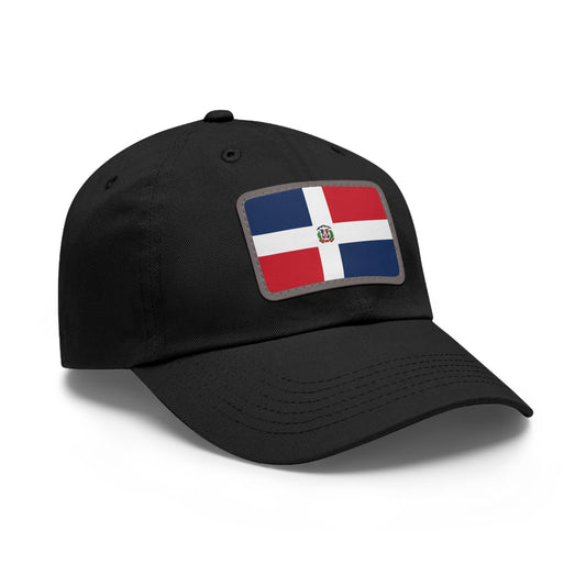 Flag Village Dominican Republic Flag Hat Cap with Leather Patch