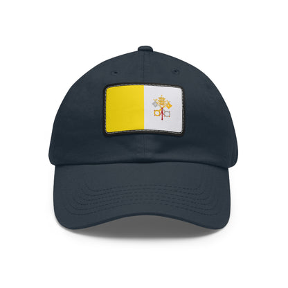 Flag Village Vatican Flag Hat Cap with Leather Patch