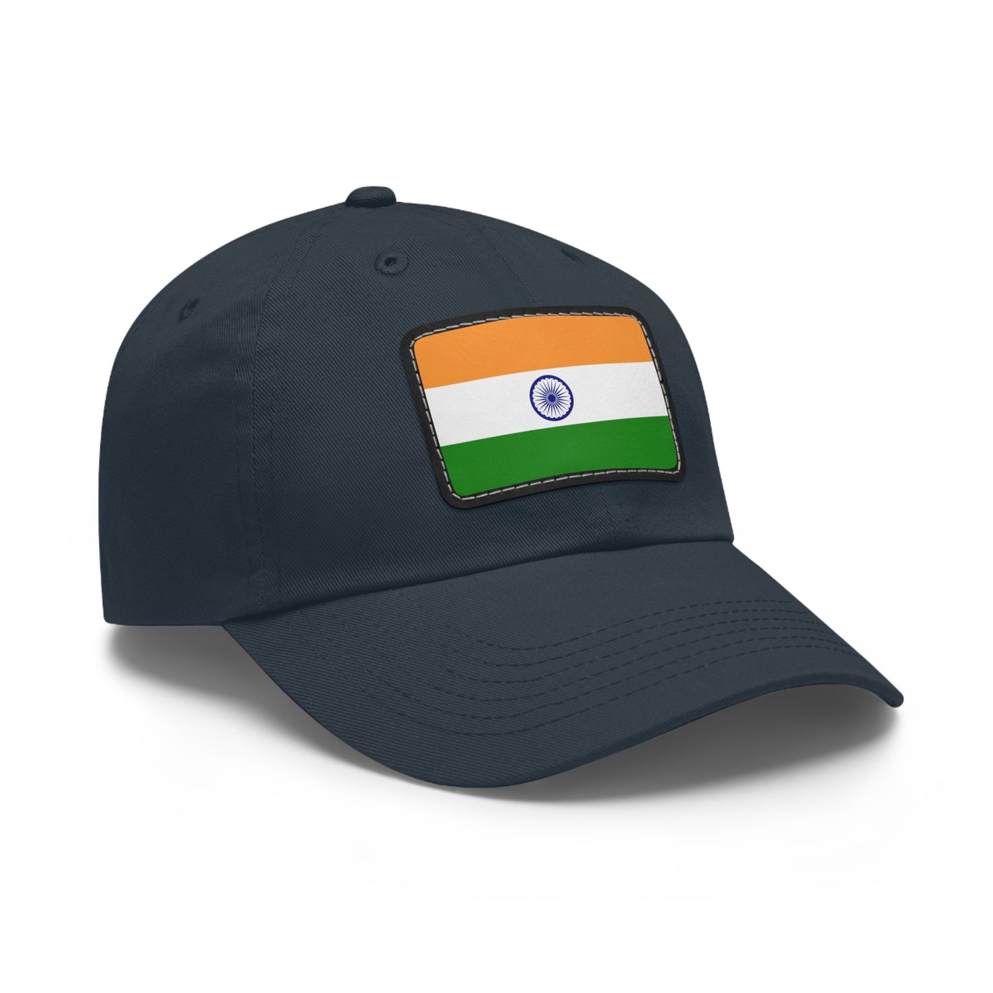 Flag Village India Flag Hat Cap with Leather Patch