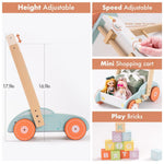 Flag Village ROBUD Wooden Baby Walker Push With ABC 123 Traffic Sign Gifts For Todders 3 Year