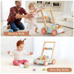 Flag Village ROBUD Wooden Baby Walker Push With ABC 123 Traffic Sign Gifts For Todders 3 Year