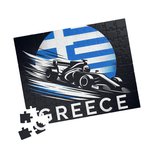 Flag Village Greece Racing Car Sporting Flag Puzzle (110, 252, 520, 1014-piece) GRC0010