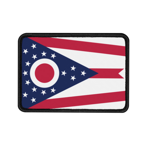 Flag Village Ohio State Flag Embroidered Iron-On Patch