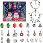 Flag Village Christmas Advent 24 Countdown Calendar Gift Box Bracelet Set