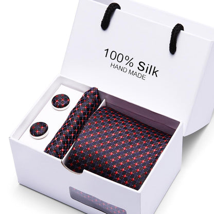 Flag Village Men's gift box 5-piece suit business formal wedding tie