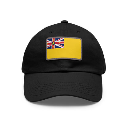 Flag Village Niue Flag Hat Cap with Leather Patch