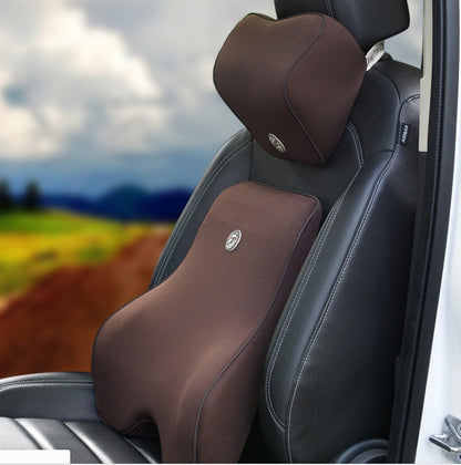 Flag Village Auto Tools Car Memory Cotton Lumbar Suit Pillow Back Pad Waist Car Interior Seat Four Seasons Universal New Slow Rebound