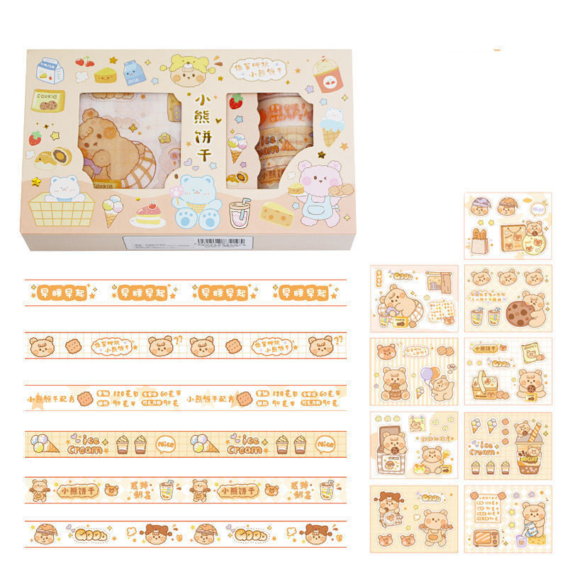 Flag Village Hand Account Sticker Tape Gift Box Set