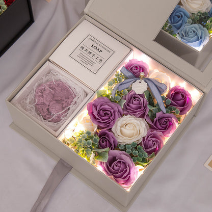 Flag Village Creative Valentine's Day Gift Soap Rose Flower Gift Box