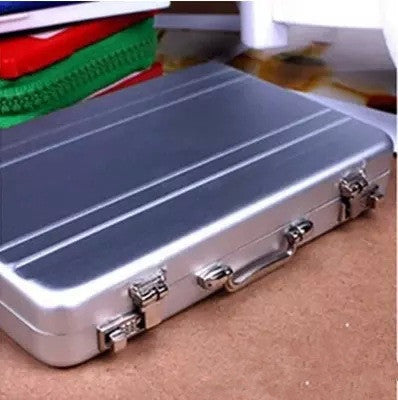 Flag Village Creative password safe shape aluminum business card holder mini suitcase business card holder white collar office company gifts