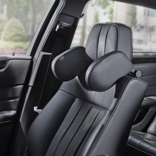 Flag Village Auto Tools Car headrest pillow Sleep Adjustable Side Car Soft Travel Seat Headrest Auto Leather Support Neck Pillow Cushion car accessories