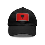 Flag Village Albania Flag Hat Cap with Leather Patch