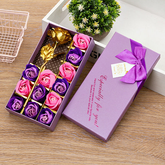 Flag Village Rose Soap Flower Gift Box 12 Soap Flower Gift Box