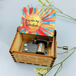 Flag Village Antique Carved Wooden Hand Crank Spirited Away Music Box Christmas Gift Birthday Gift Party Decoration