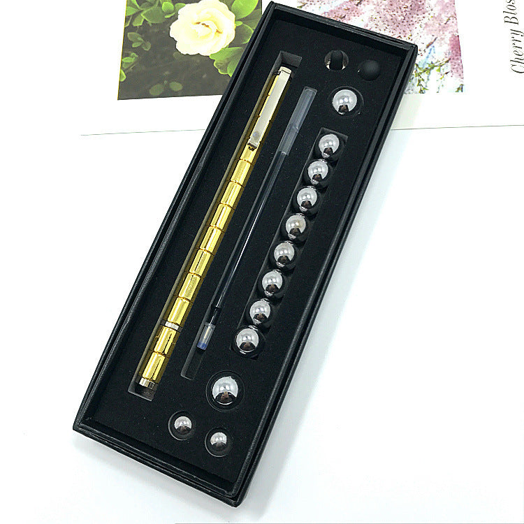 Flag Village Stress Reducer Relief Toys Gift Box funny black golden kits Fidget magnetic polar pen with stylus ball pen