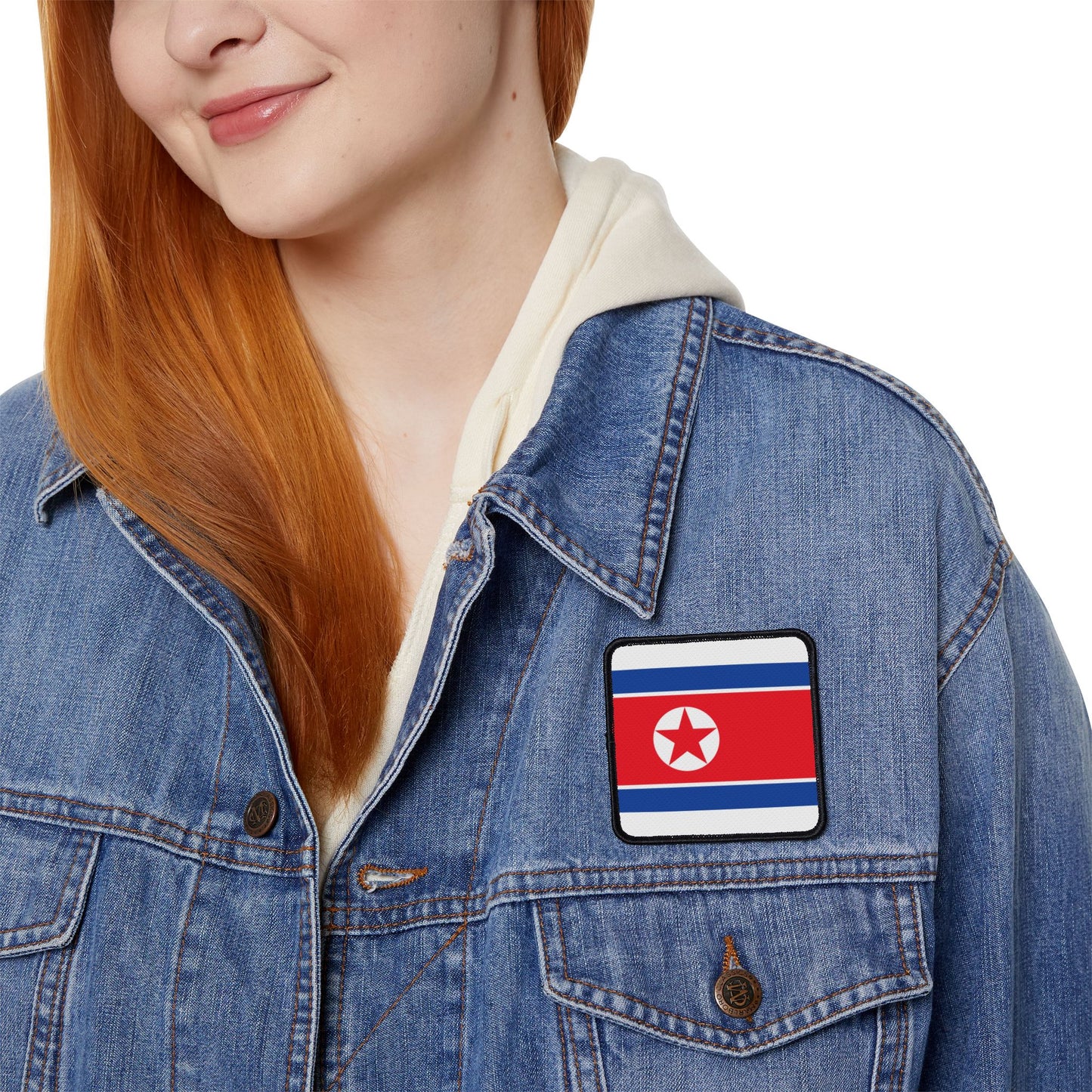 Flag Village North Korea Flag Embroidery Iron-On Patches