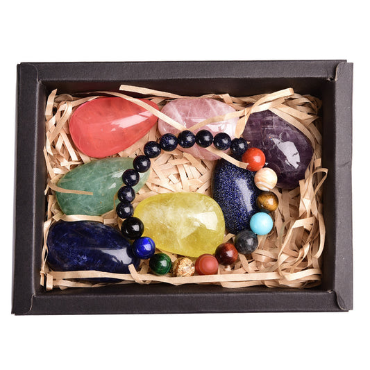 Flag Village Rough polished bracelet exquisite gift box set