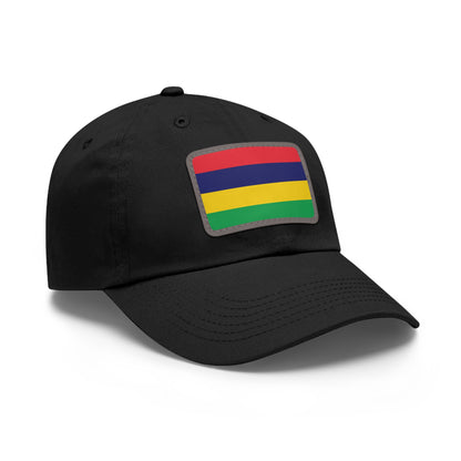 Flag Village Mauritius Flag Hat Cap with Leather Patch