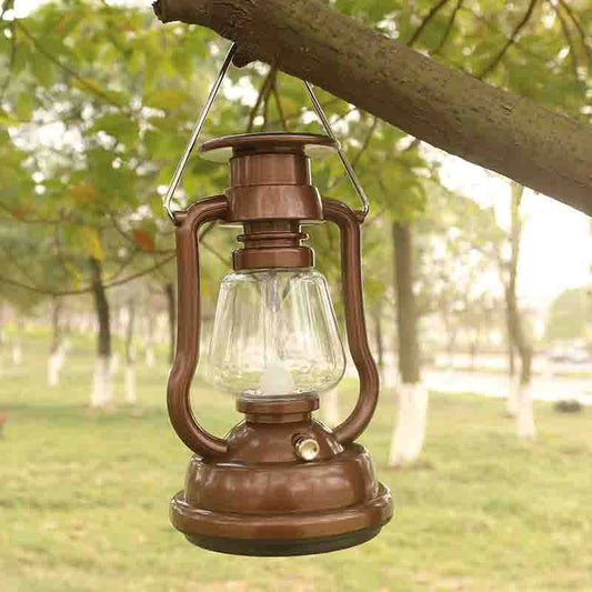 Flag Village Hand Cranked Power Generation Portable Camping Lamp USB Charging