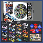 Flag Village Alloy Metal Car Model Non-duplicate Children's Simulation Model Car Set High-grade Gift Box