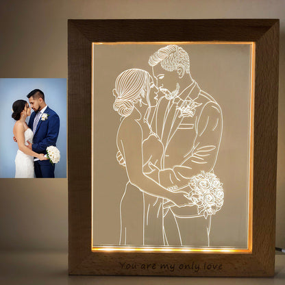 Flag Village Photo Frame Night Light Creative Gifts Customized Children's Gifts