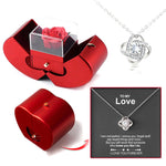 Flag Village Four-leaf Clover Necklace Female Apple Box Set Mother's Day Gift