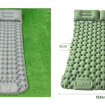 Flag Village Outdoor Camping Travel Portable Inflatable Cushion Built-in Foot Inflatable