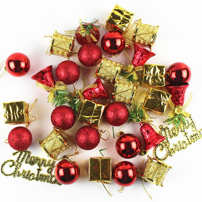 Flag Village Christmas Ornament Butterfly Gift Box Pendant Arrangement