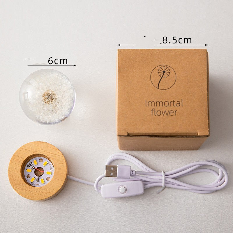 Flag Village Crystal Ball Eternal Flower Gift Wooden Music Box
