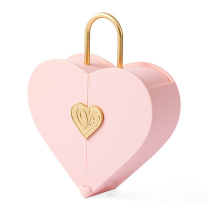 Flag Village Creative Set Jewelry Box Portable Heart-shaped Double