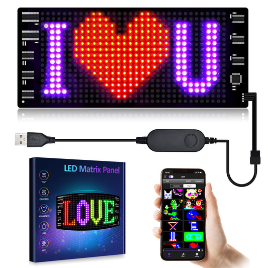 Flag Village Auto Tools Programmable Car LED Sign LED Full-color Advertising Screen Ultra-thin Display Screen Custom Text Pattern Animation Display Car