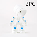 Flag Village Cute LED Hero Table Lamp Mini Portable Cool Mecha Cute Robot Night Light Bedroom Home Decoration Kids Boys Gifts