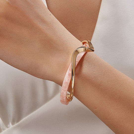 Flag Village Metal White Shellfish Plate Bracelet For Women Opening Adjustable 2 Layers Design Llight Luxury Female Fashion Jewelry Gifts