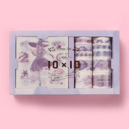 Flag Village Japanese Paper Gift Box Set Student Sticker Tape Combination Cute Girl Heart Exquisite Stationery Set