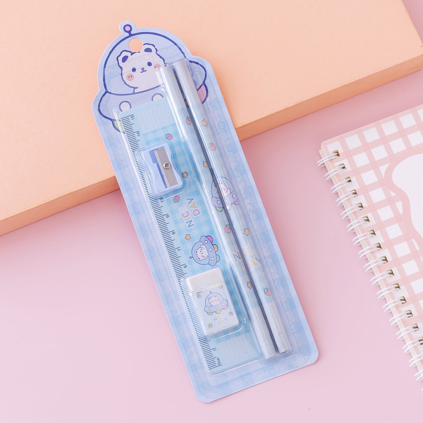 Flag Village Girl School Supplies Set Gift Box Gift Bag Primary School Pupil Pencil Stationery