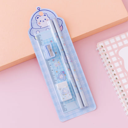 Flag Village Girl School Supplies Set Gift Box Gift Bag Primary School Pupil Pencil Stationery