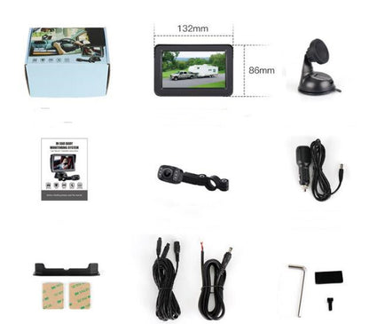 Flag Village Auto Tools In-car Baby Monitoring 5-inch AHD High-definition Car Monitor Infrared Camera