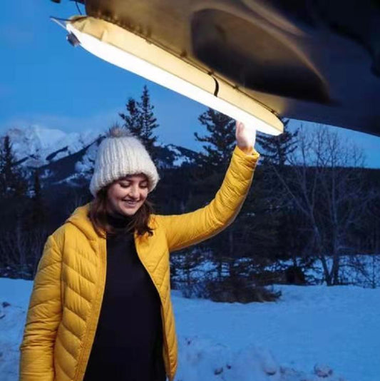 Flag Village Portable Inflatable Folding Lamp Handheld Suspension Magnetic Suction Tent Light Camping Outdoor Lamp USB Charging