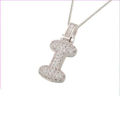 Flag Village Clavicle Chain Copper Micro Inlaid Zircon 26 Letter Pendant Necklace For Women's Birthday Jewelry Gifts