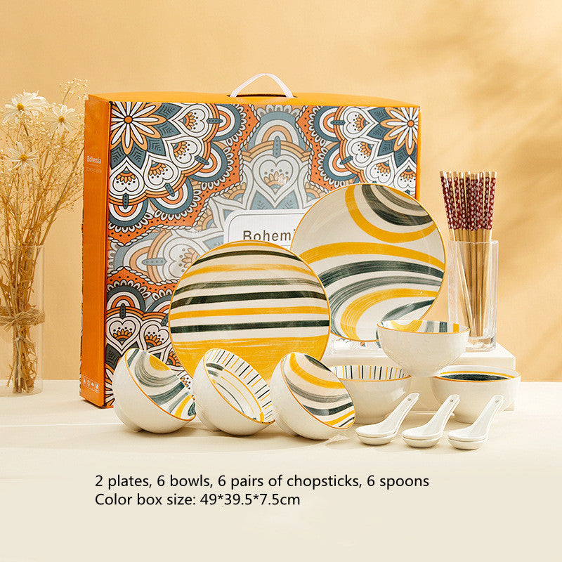 Flag Village Galaxy Planet Tableware Set Gift Color Box