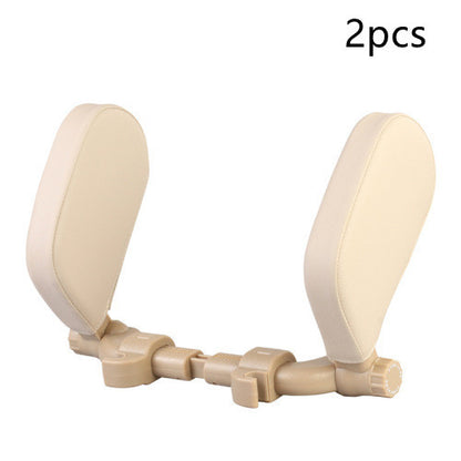 Flag Village Auto Tools Car headrest pillow Sleep Adjustable Side Car Soft Travel Seat Headrest Auto Leather Support Neck Pillow Cushion car accessories